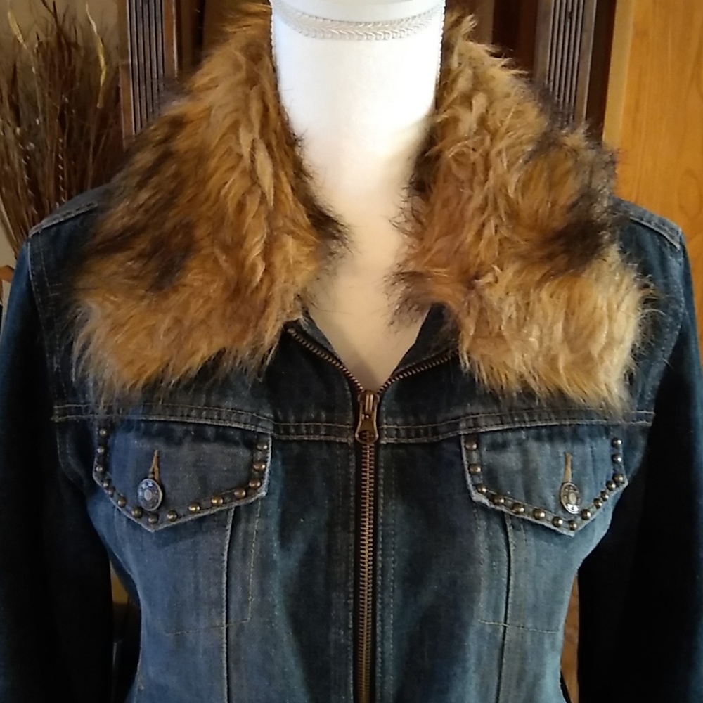 Lined jean coat